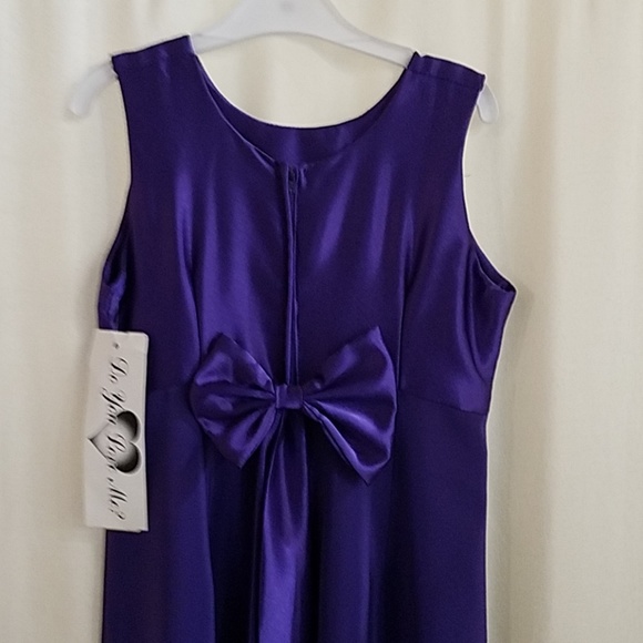 NWT Purple Jr Bridesmaid dress size 10 - Picture 3 of 4